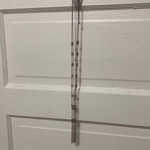 Long silver necklace